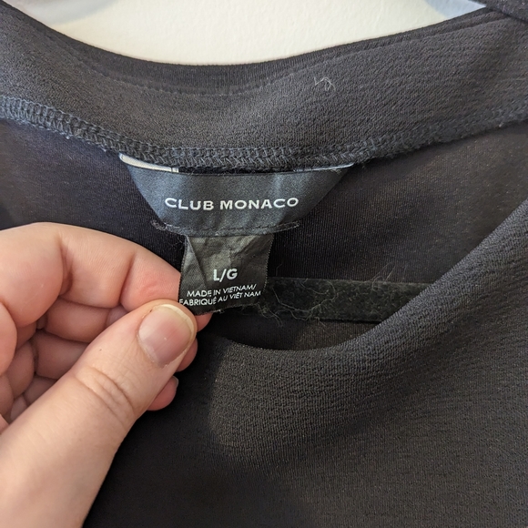 Club Monaco Black Tank Top Size L - Picture 5 of 6